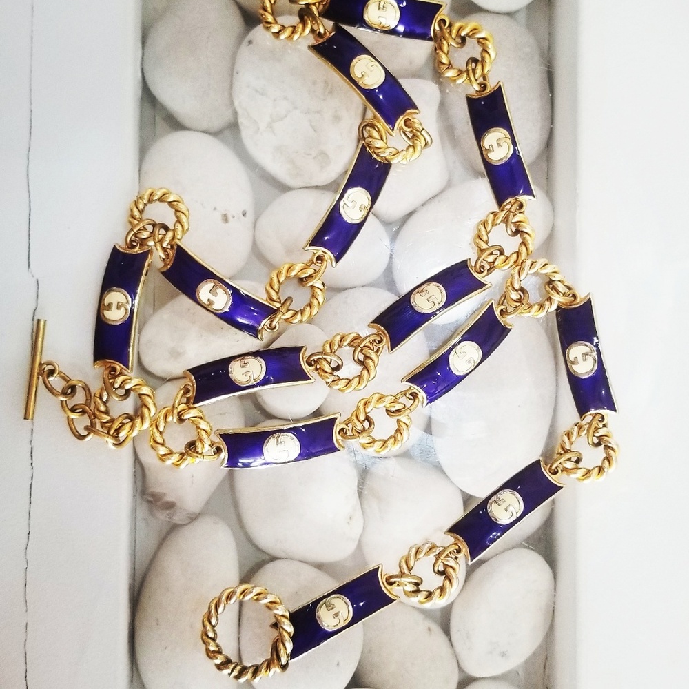 1970 Original Gucci Blue Belt